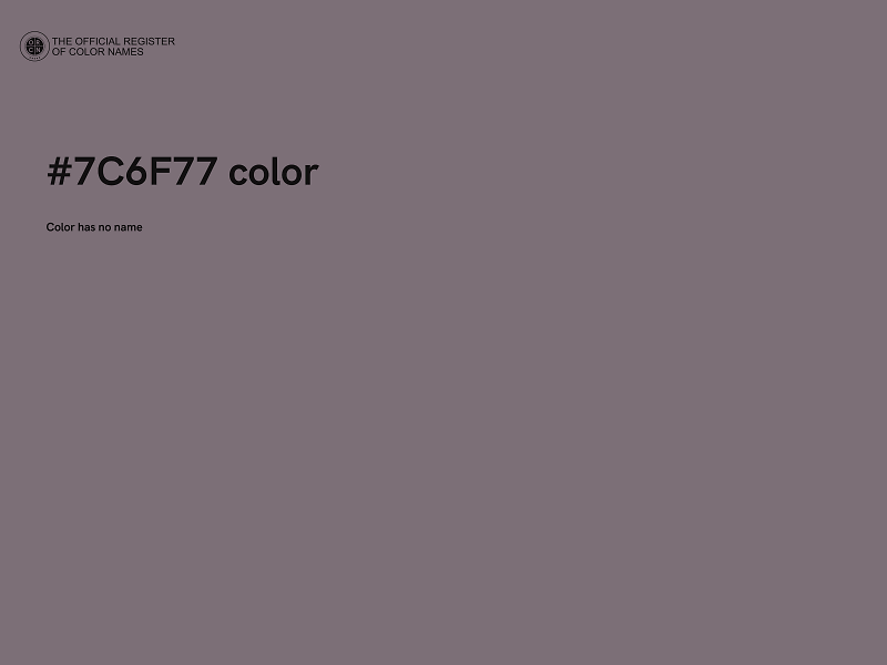 #7C6F77 color image