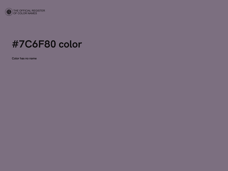 #7C6F80 color image
