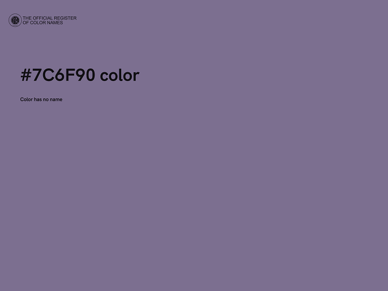 #7C6F90 color image