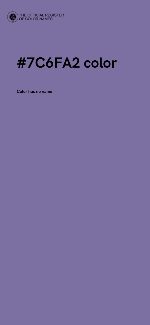 #7C6FA2 color image