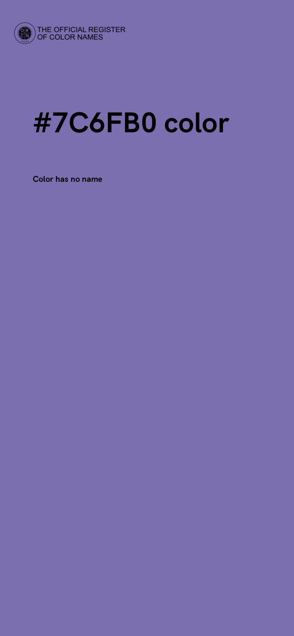 #7C6FB0 color image