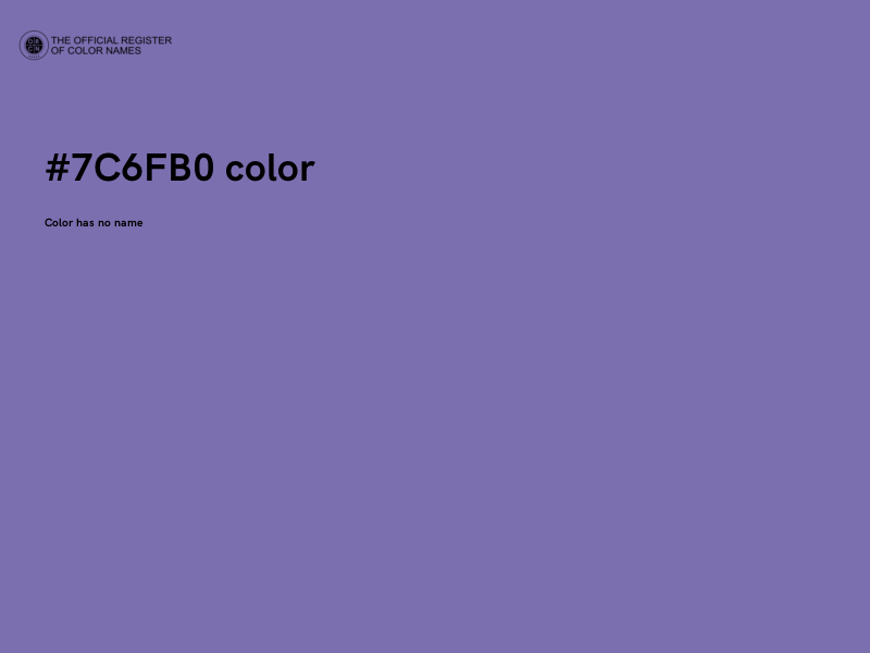 #7C6FB0 color image