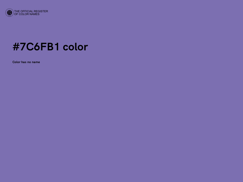#7C6FB1 color image