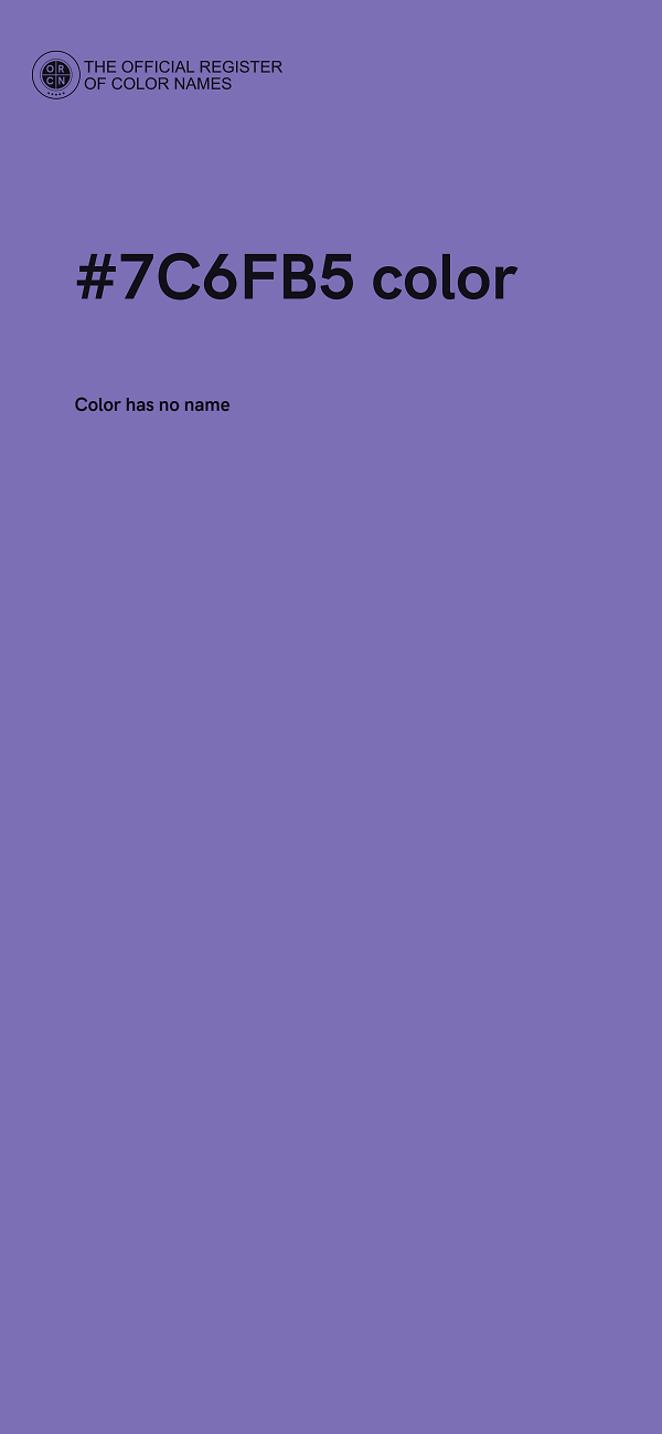 #7C6FB5 color image