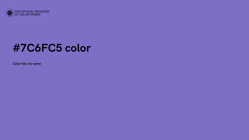 #7C6FC5 color image