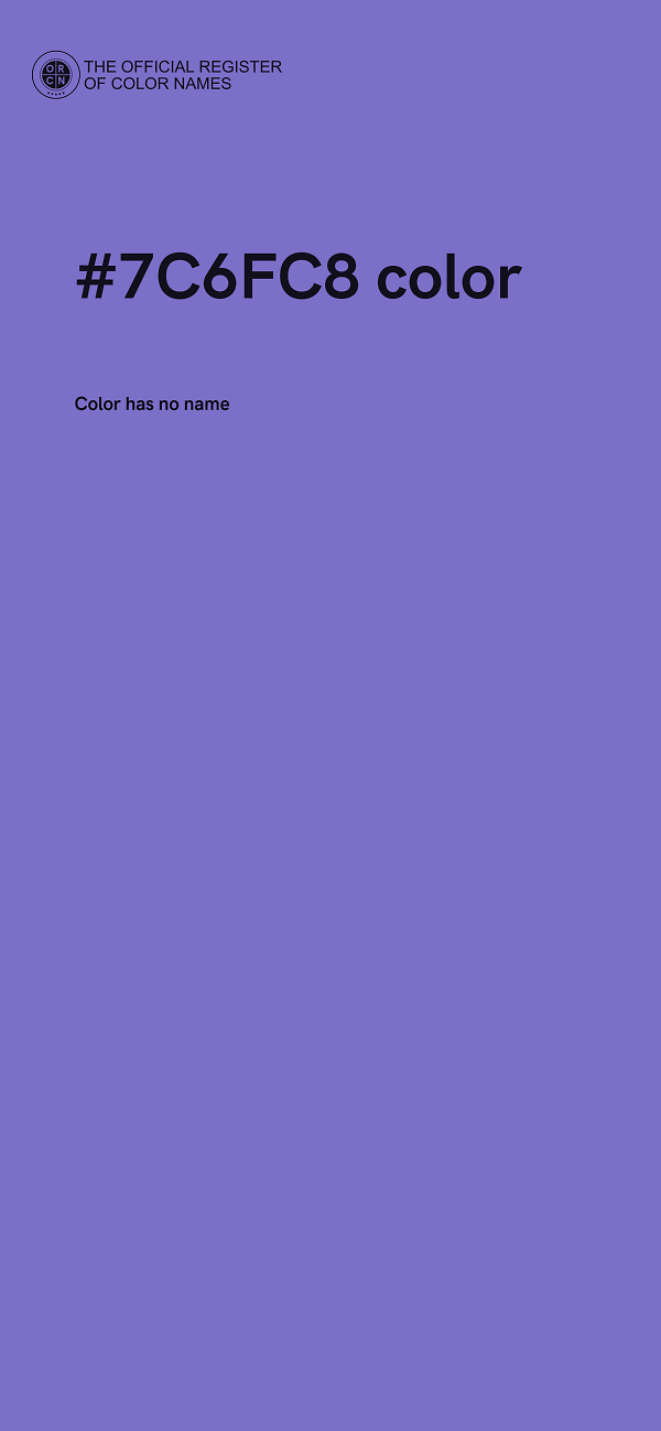 #7C6FC8 color image