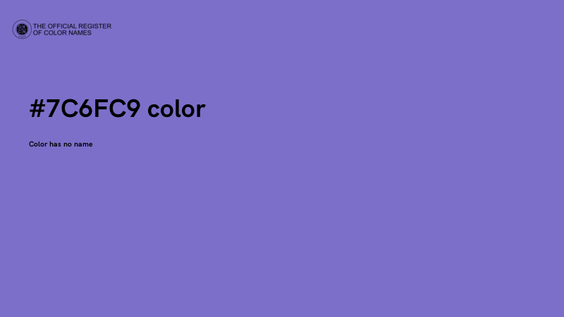 #7C6FC9 color image