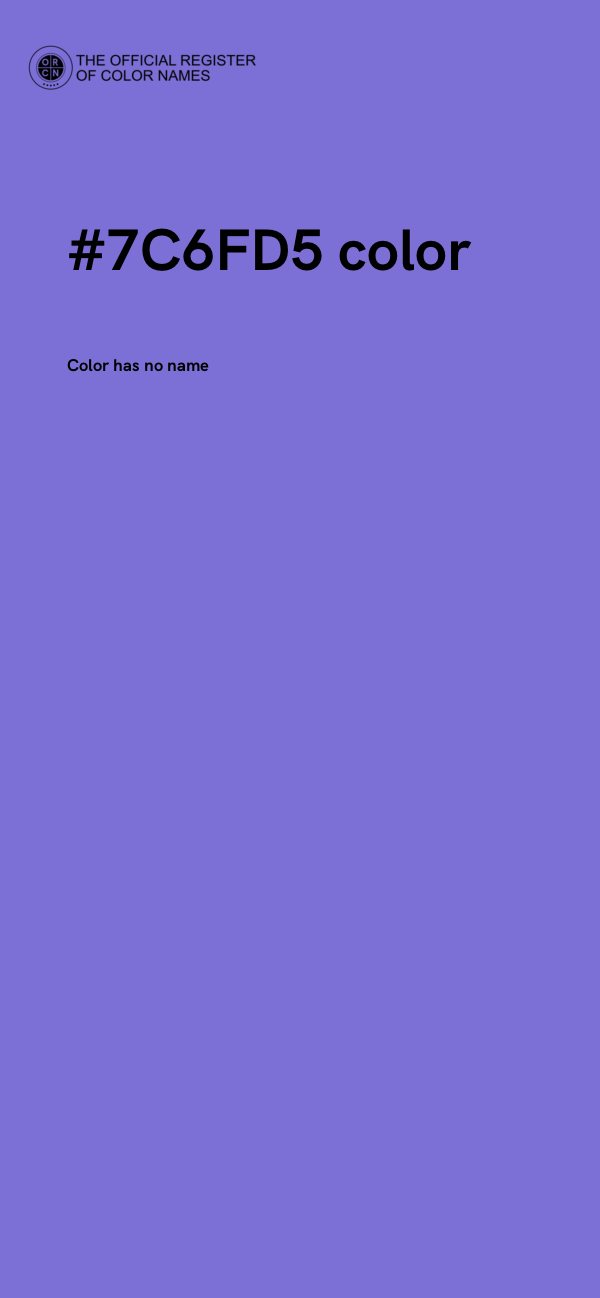 #7C6FD5 color image