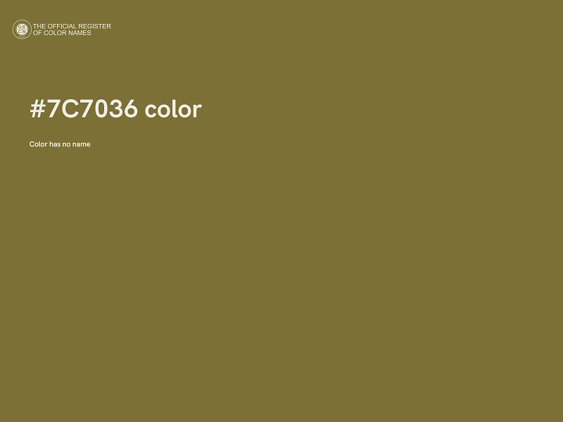#7C7036 color image