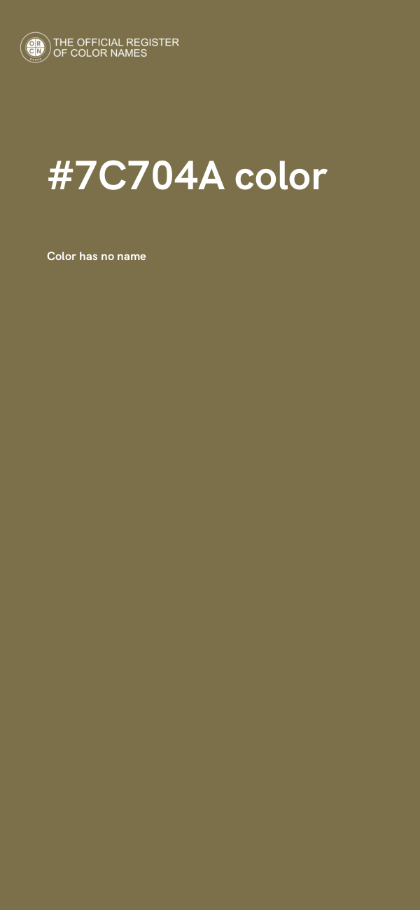 #7C704A color image