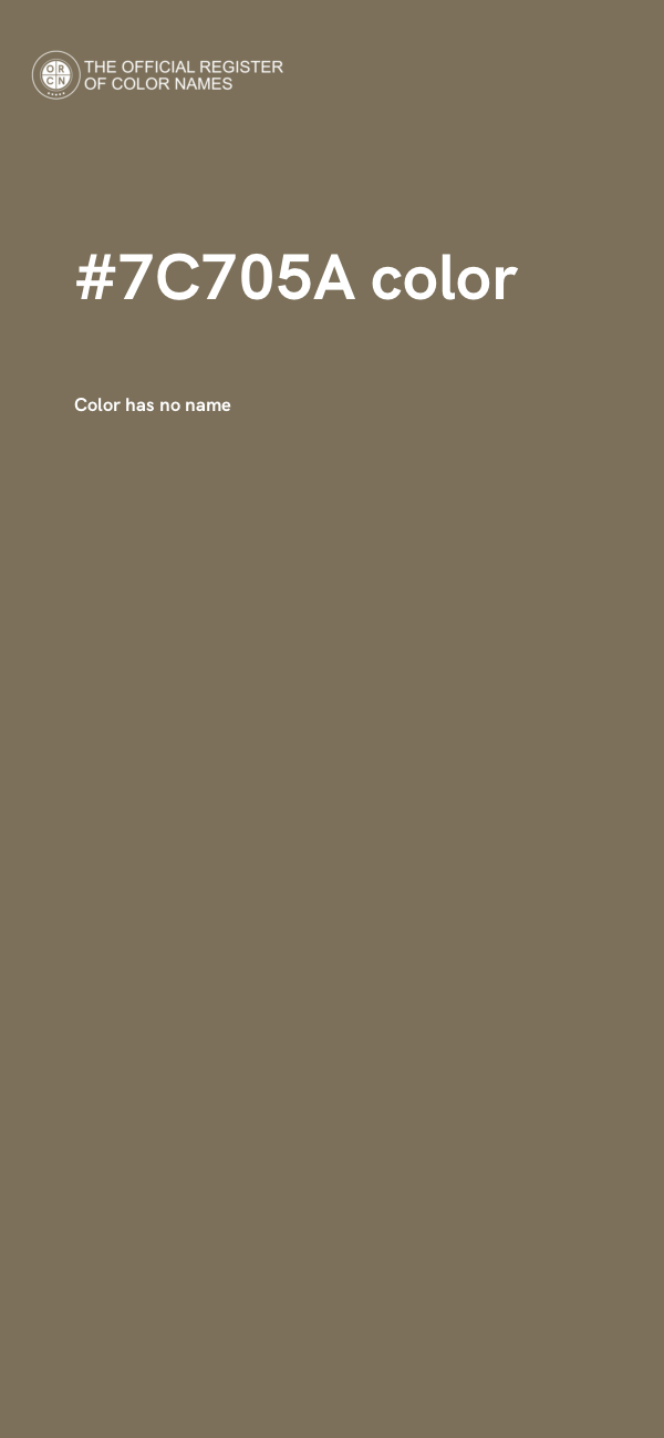 #7C705A color image