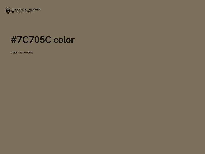 #7C705C color image