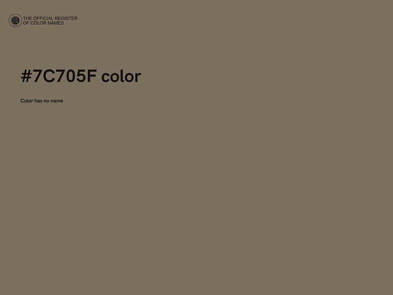 #7C705F color image