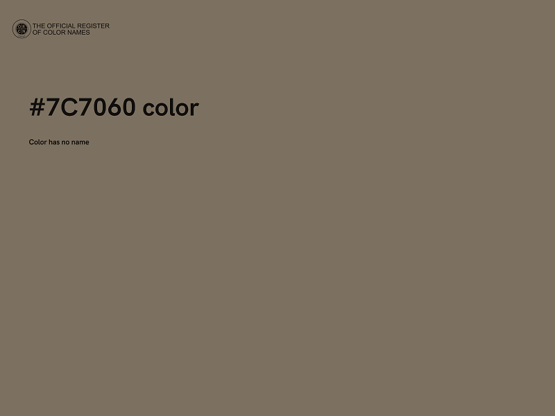 #7C7060 color image