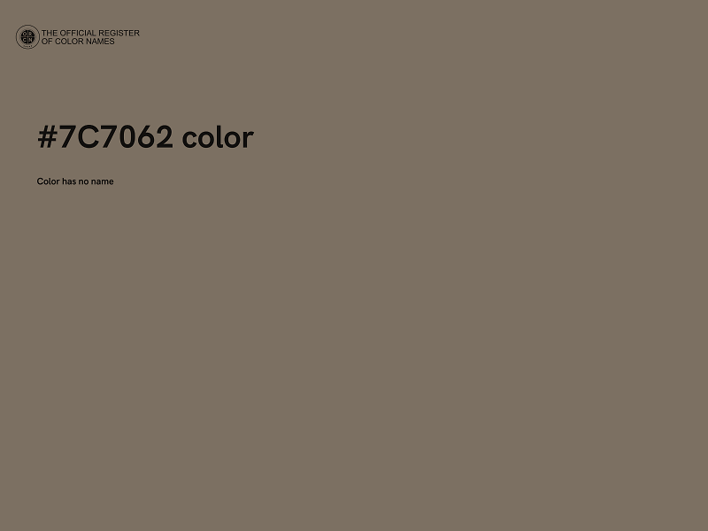 #7C7062 color image