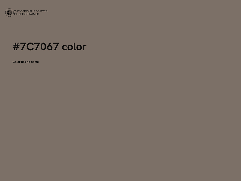 #7C7067 color image