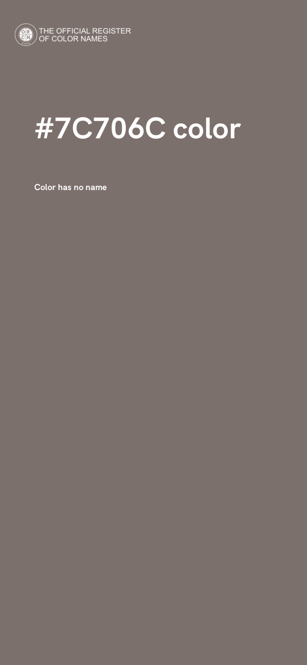#7C706C color image