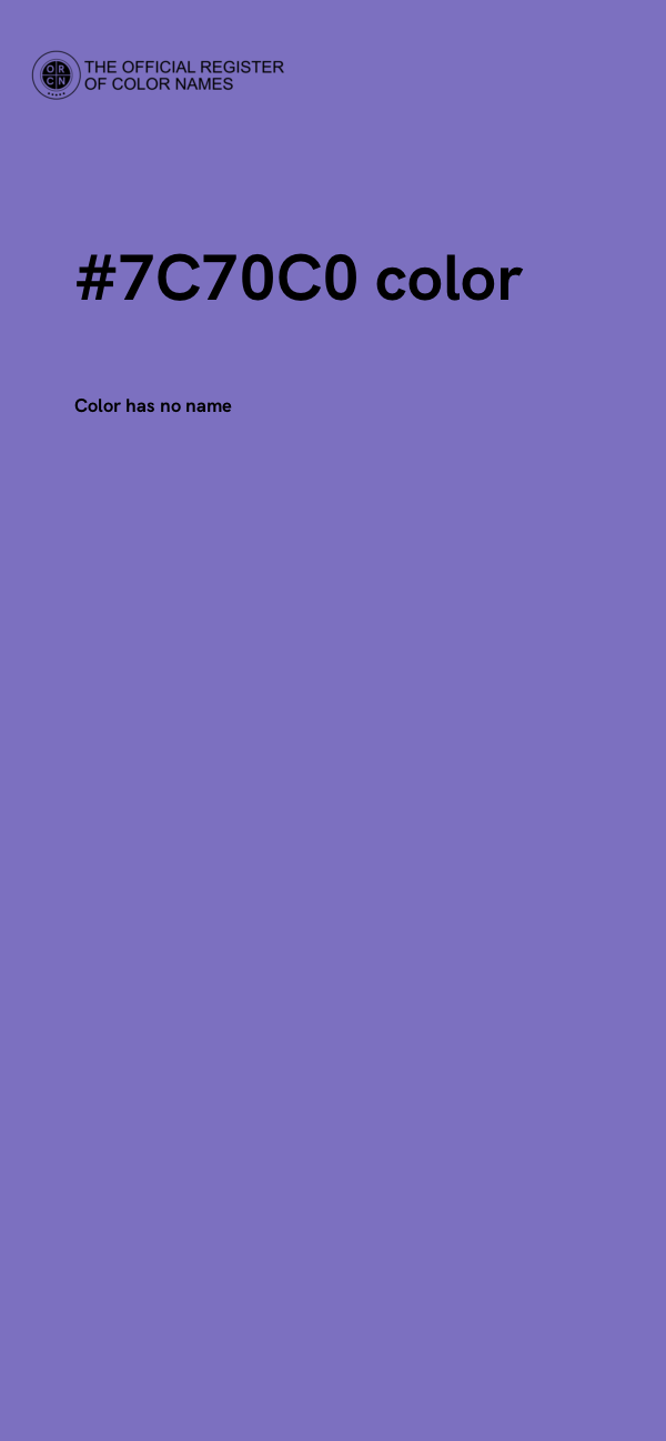 #7C70C0 color image