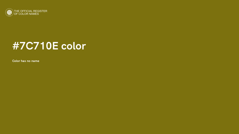 #7C710E color image