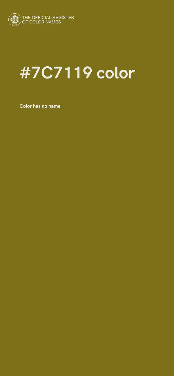 #7C7119 color image