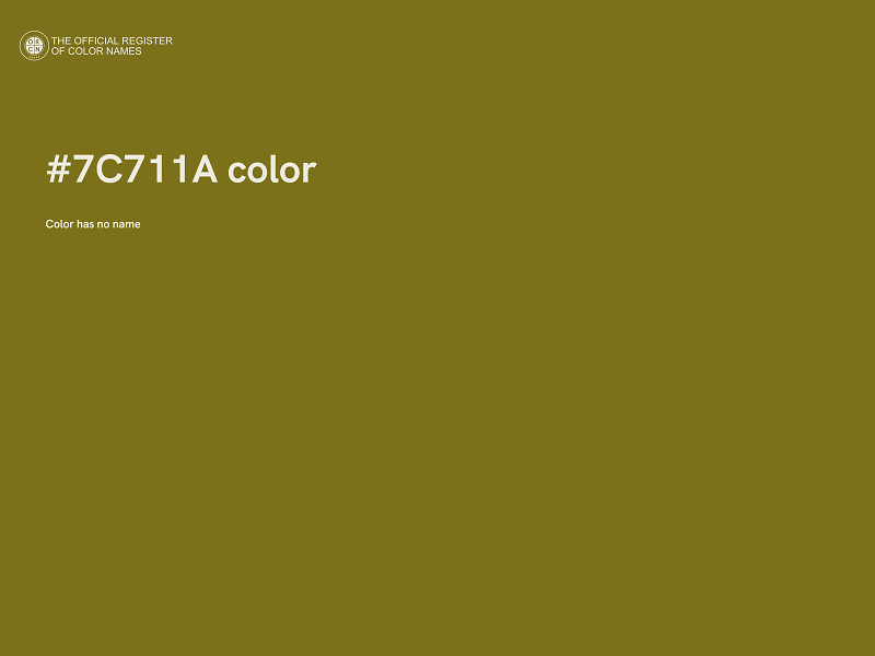 #7C711A color image