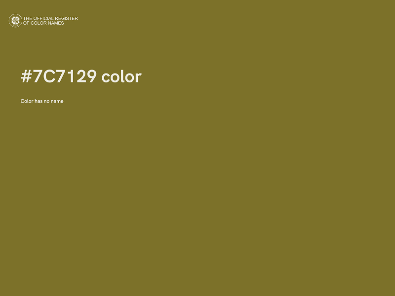 #7C7129 color image