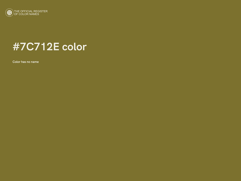 #7C712E color image
