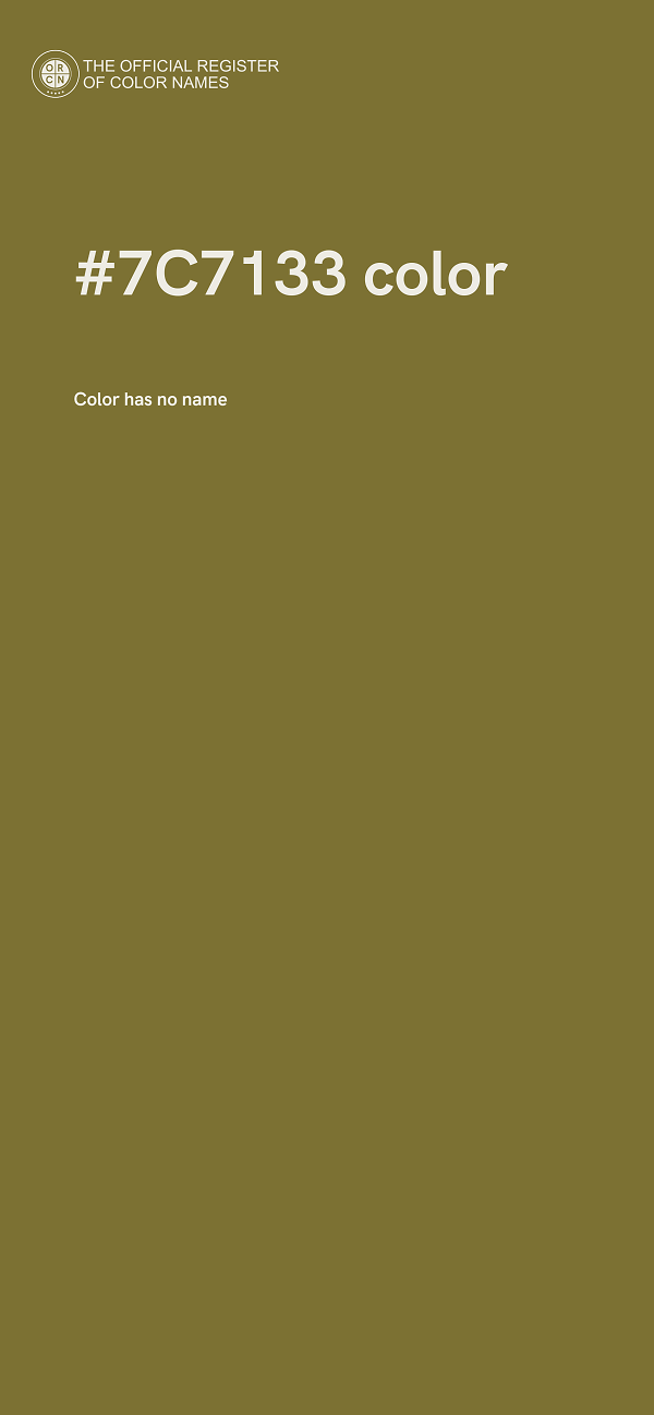 #7C7133 color image
