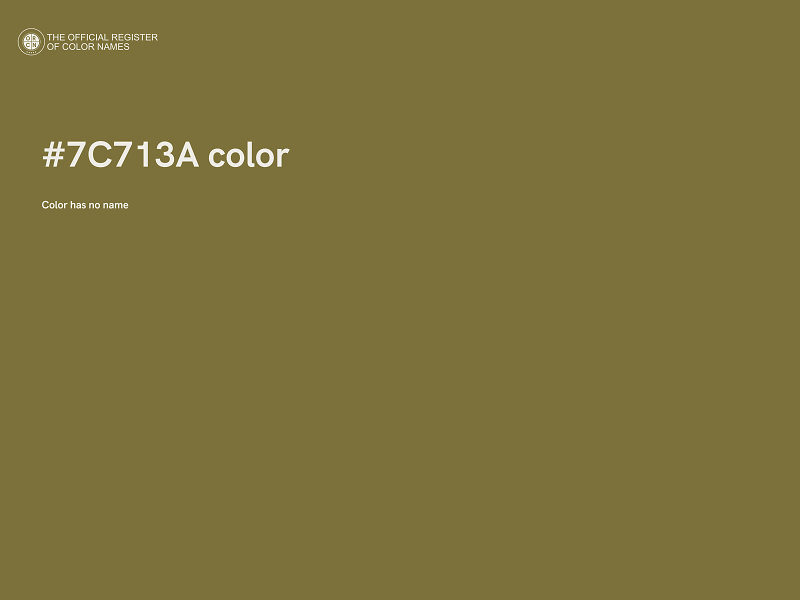 #7C713A color image