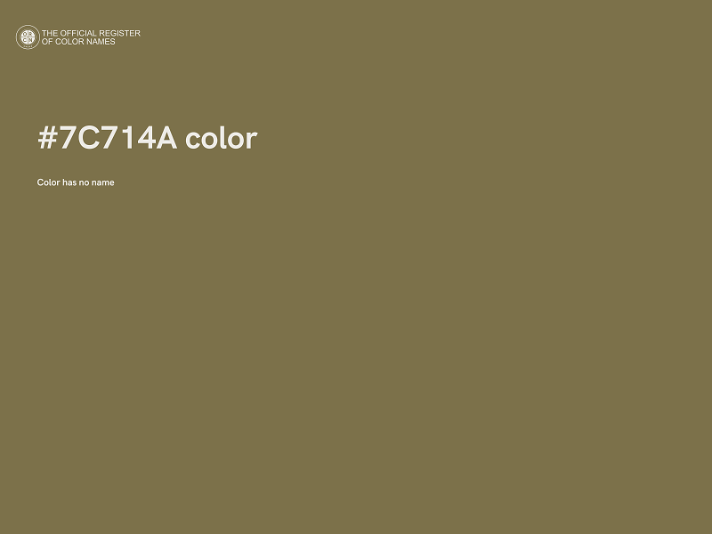 #7C714A color image