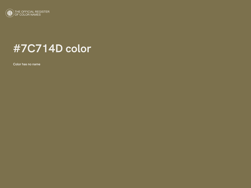 #7C714D color image