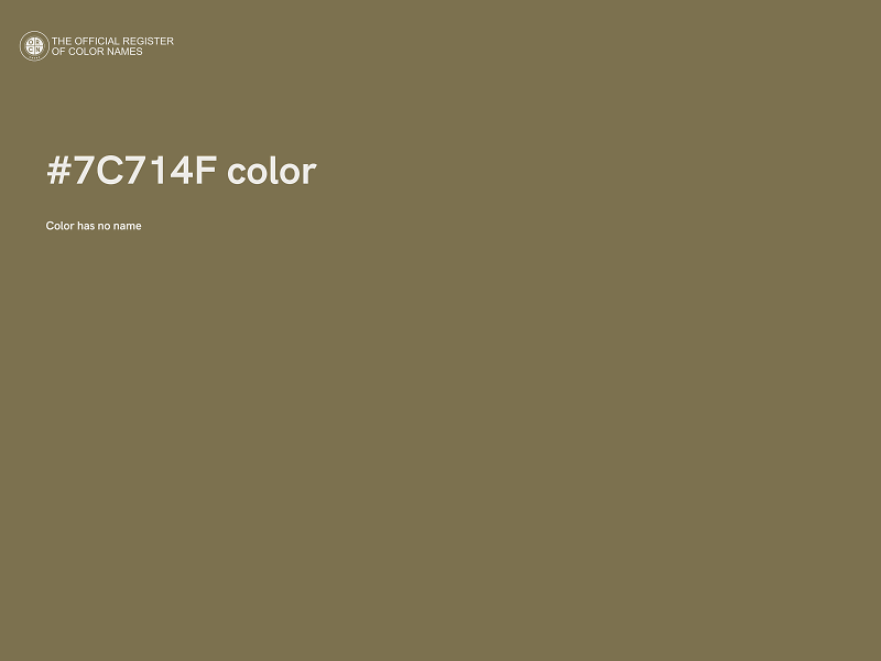 #7C714F color image