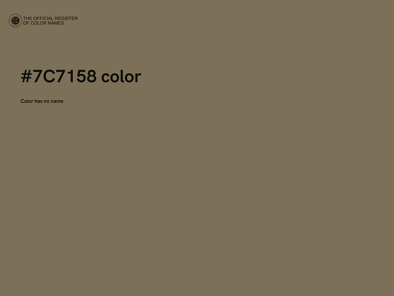 #7C7158 color image