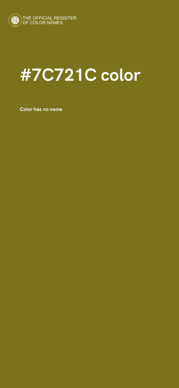 #7C721C color image