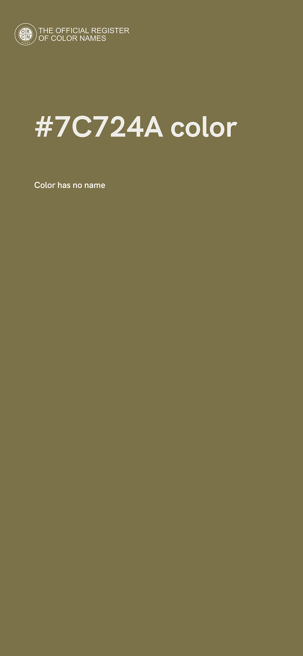#7C724A color image