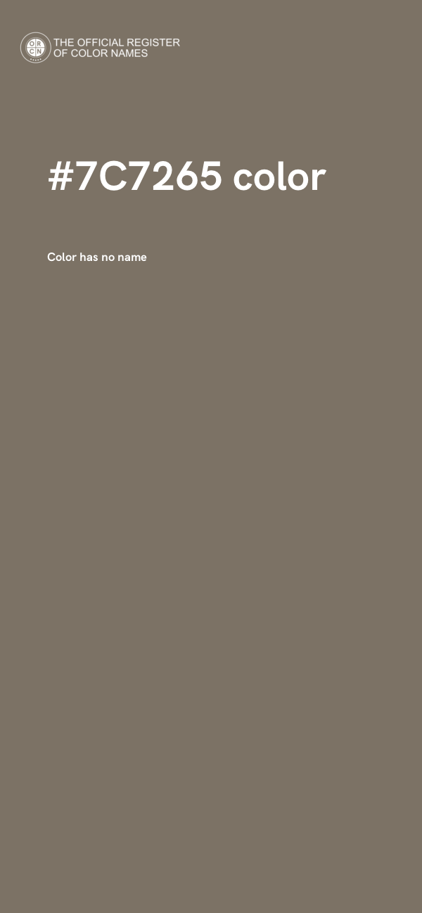 #7C7265 color image