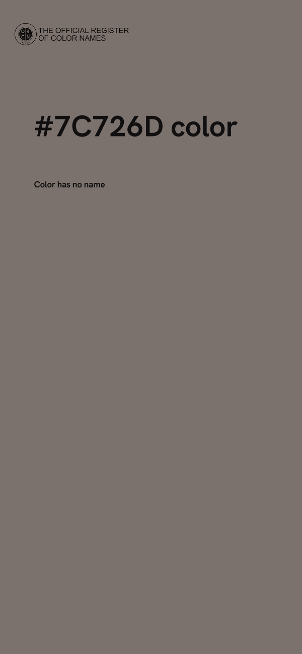 #7C726D color image