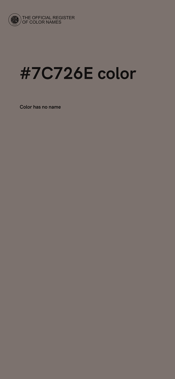 #7C726E color image