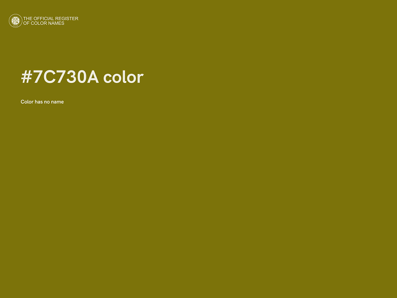 #7C730A color image