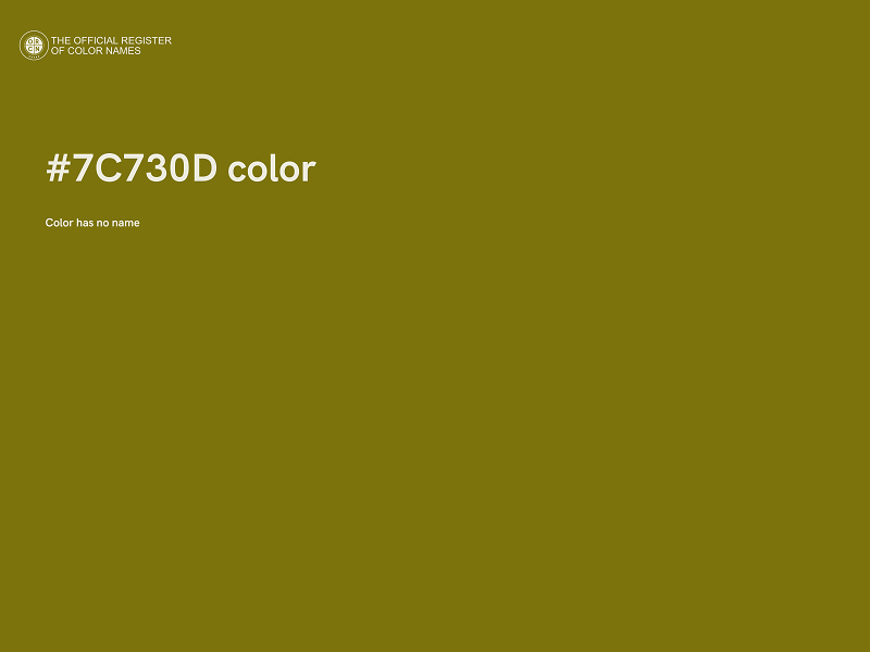 #7C730D color image