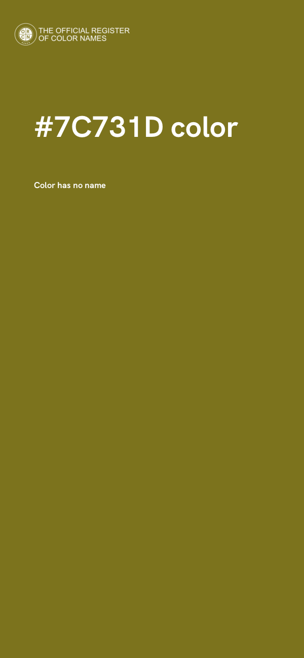 #7C731D color image