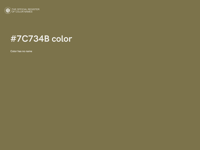 #7C734B color image