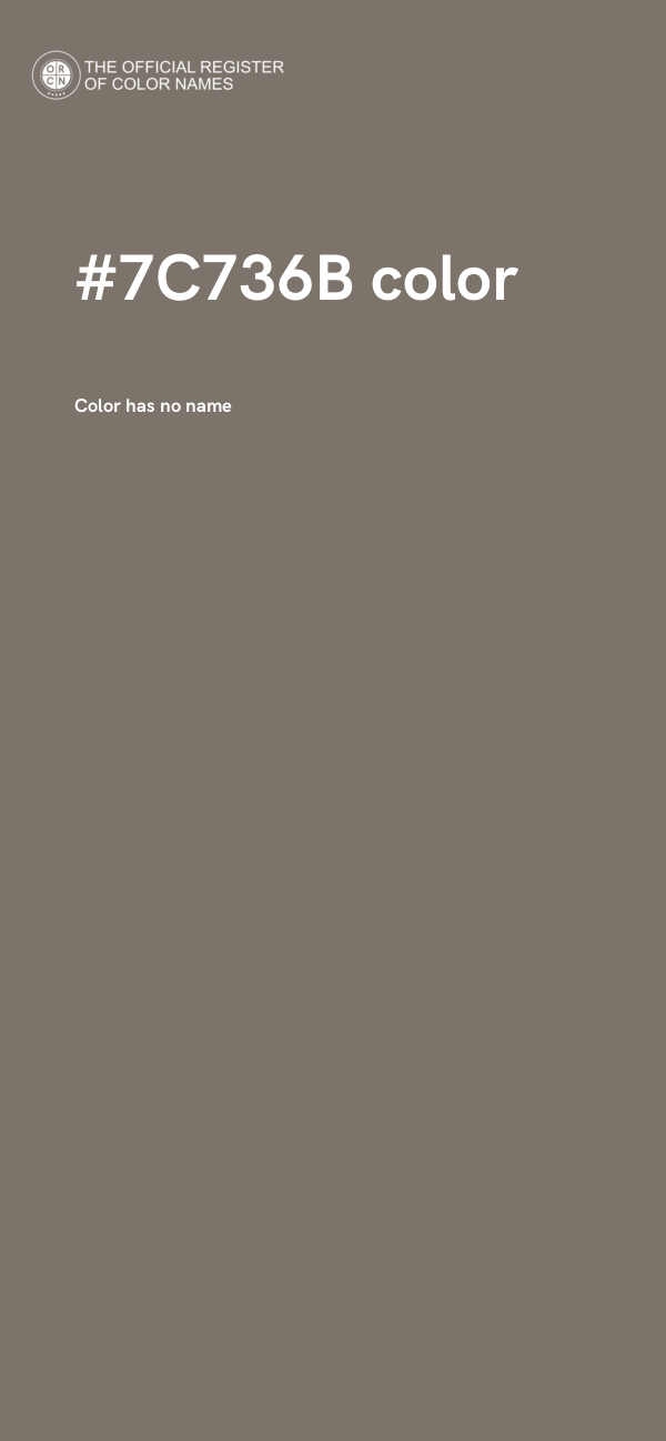 #7C736B color image