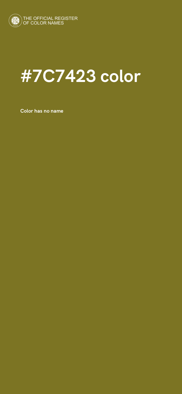 #7C7423 color image
