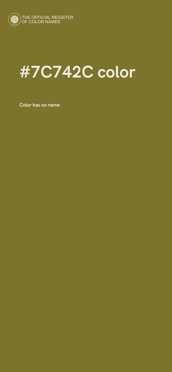 #7C742C color image