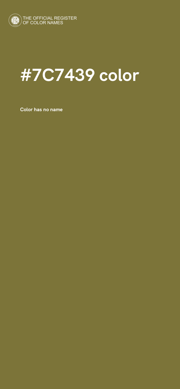 #7C7439 color image