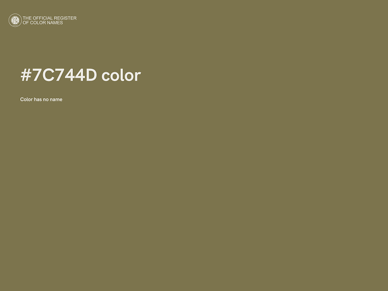 #7C744D color image