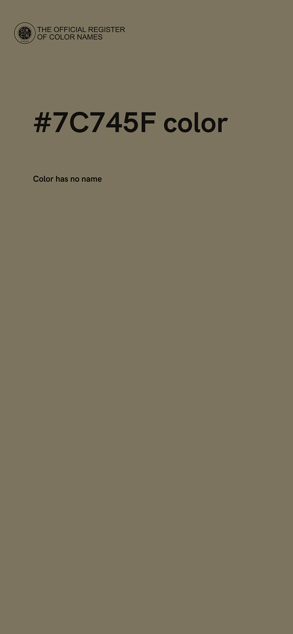 #7C745F color image
