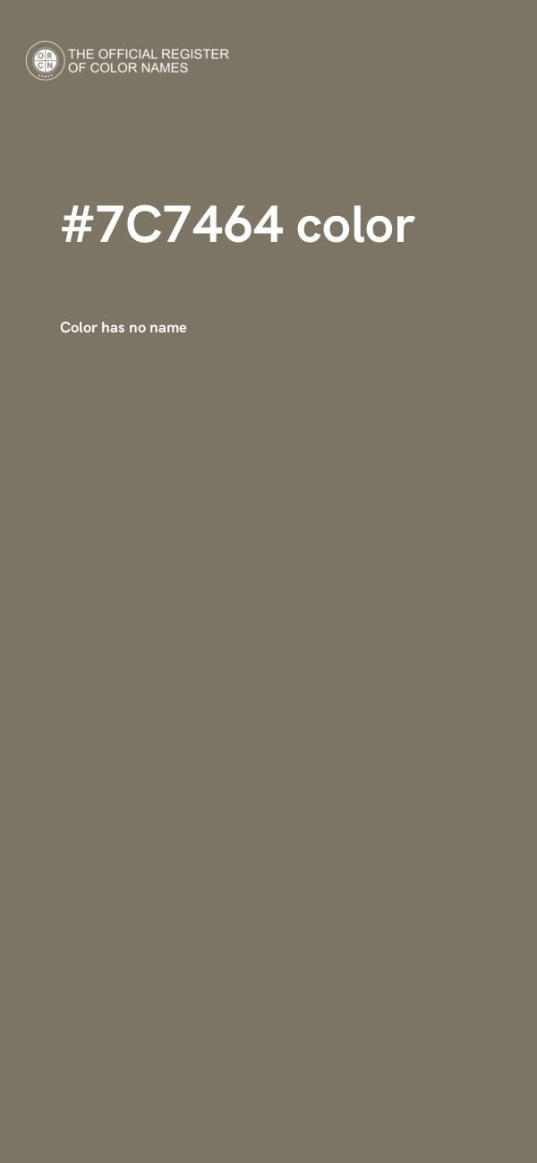 #7C7464 color image