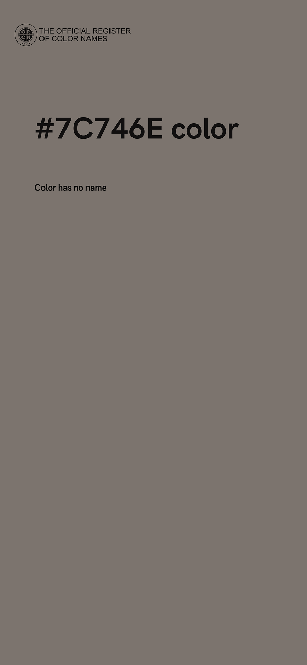 #7C746E color image